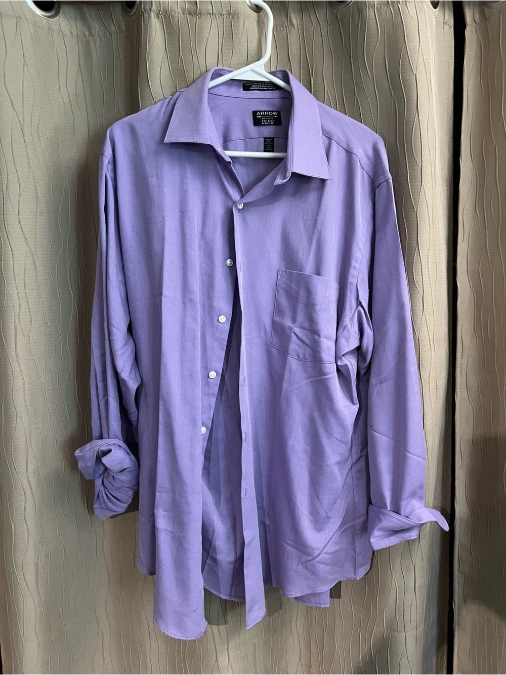 Arrow Men's Lavender Button-Down Dress Shirt